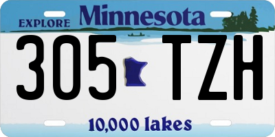 MN license plate 305TZH