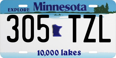 MN license plate 305TZL
