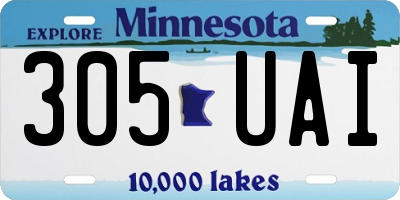 MN license plate 305UAI