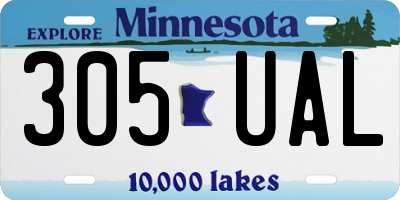 MN license plate 305UAL