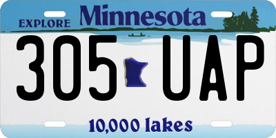 MN license plate 305UAP
