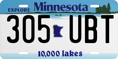 MN license plate 305UBT
