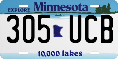 MN license plate 305UCB