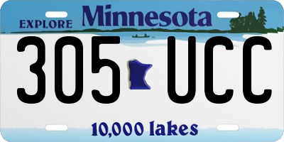 MN license plate 305UCC