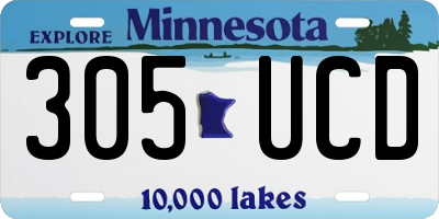 MN license plate 305UCD