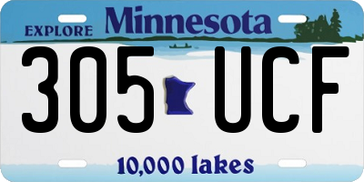 MN license plate 305UCF