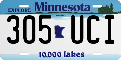 MN license plate 305UCI