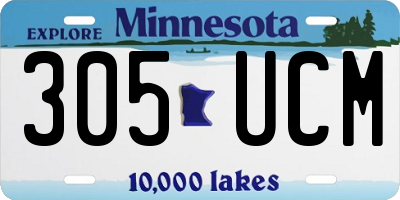 MN license plate 305UCM