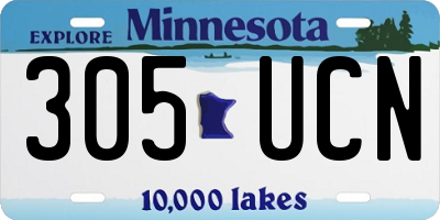 MN license plate 305UCN