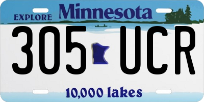 MN license plate 305UCR