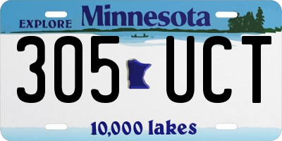 MN license plate 305UCT