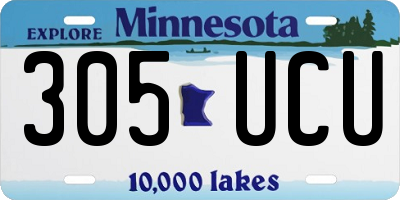 MN license plate 305UCU