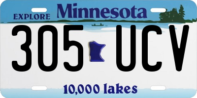 MN license plate 305UCV