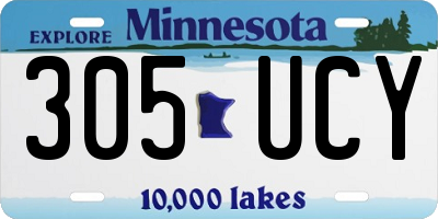 MN license plate 305UCY