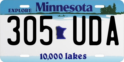 MN license plate 305UDA