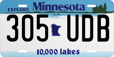 MN license plate 305UDB