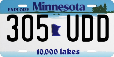 MN license plate 305UDD