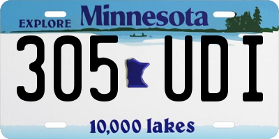 MN license plate 305UDI
