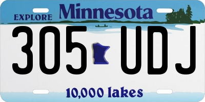 MN license plate 305UDJ