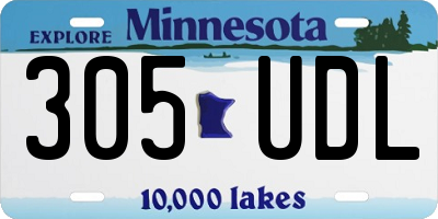 MN license plate 305UDL