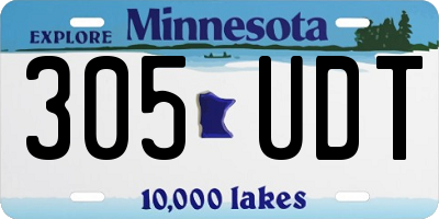 MN license plate 305UDT