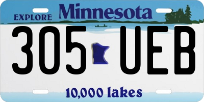 MN license plate 305UEB
