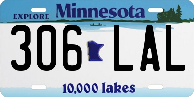 MN license plate 306LAL