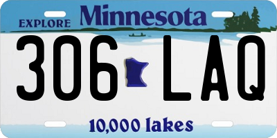 MN license plate 306LAQ