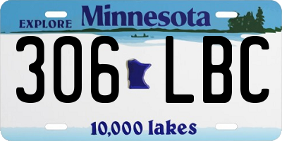 MN license plate 306LBC