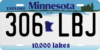 MN license plate 306LBJ