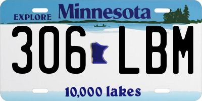 MN license plate 306LBM