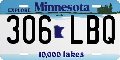 MN license plate 306LBQ