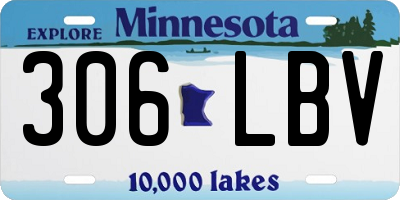 MN license plate 306LBV