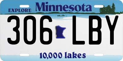 MN license plate 306LBY