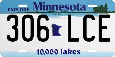 MN license plate 306LCE