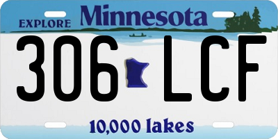 MN license plate 306LCF
