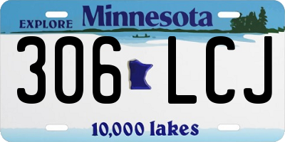 MN license plate 306LCJ