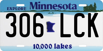 MN license plate 306LCK