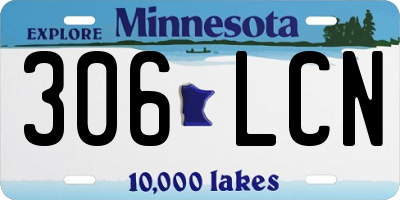 MN license plate 306LCN