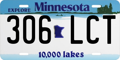 MN license plate 306LCT