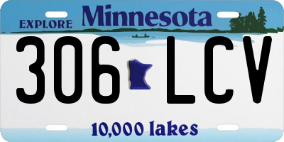 MN license plate 306LCV