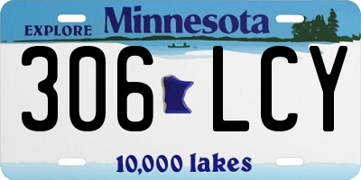 MN license plate 306LCY