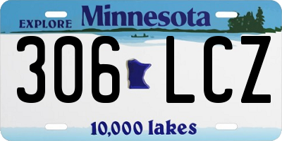 MN license plate 306LCZ
