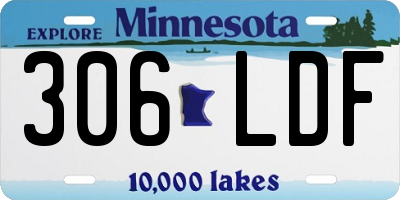 MN license plate 306LDF