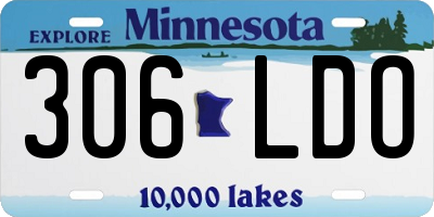 MN license plate 306LDO