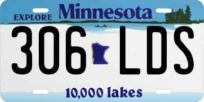 MN license plate 306LDS