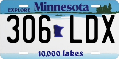 MN license plate 306LDX