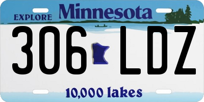 MN license plate 306LDZ