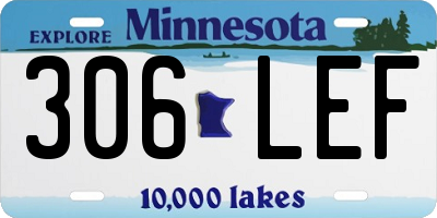 MN license plate 306LEF