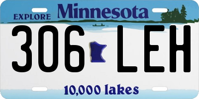 MN license plate 306LEH